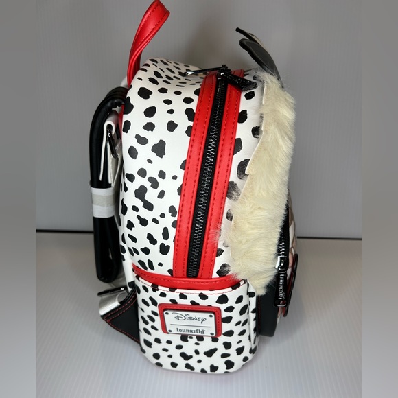 Loungefly 101 Dalmatians Cruella De Vil Villains Mini Backpack and Wallet Bundle - Picture 8 of 11